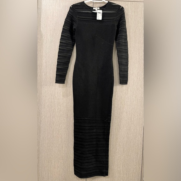 New Ronny Kobo knit maxi dress with chevron ribbed detail. Long sleeve. - Picture 6 of 6